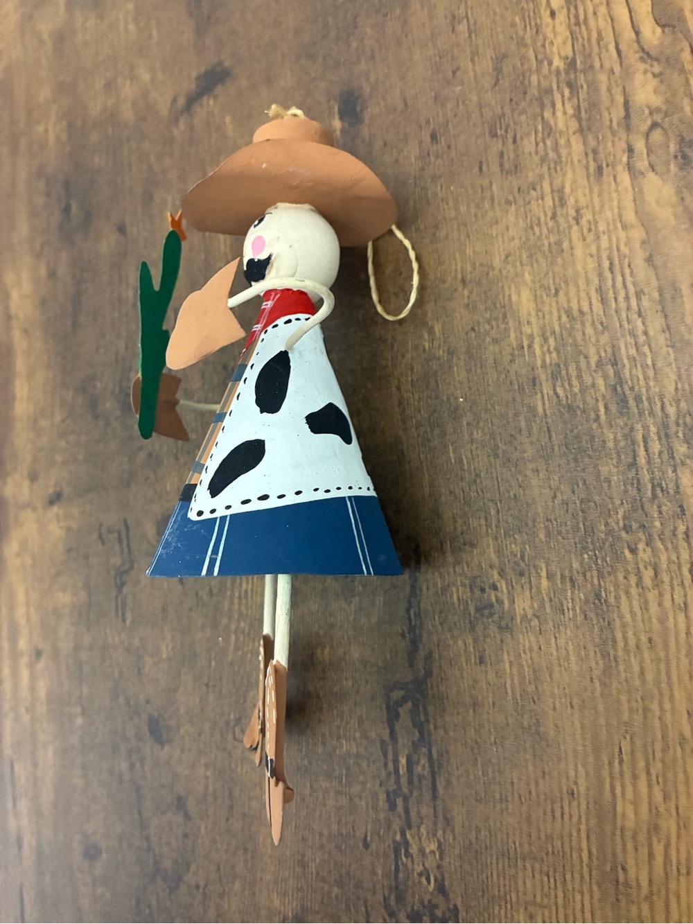 Southwestern Style Tin Cowboy Christmas Ornament - Picture 4 of 8